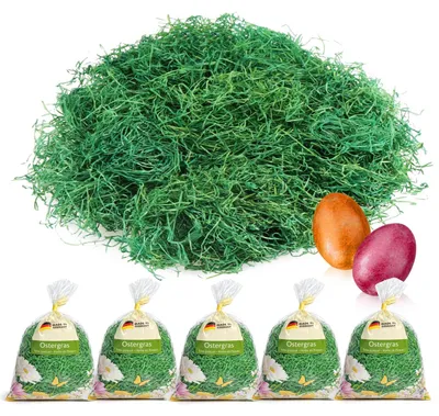 Ostergras grün 125 g, Holzwolle für Osternester und Osterdeko