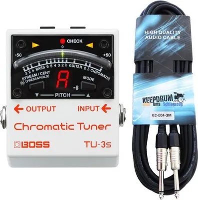 Immagine prodotto di Accordatore Boss TU-3S con cavo per chitarra da 3 m