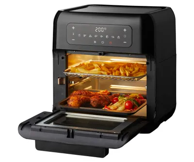 Produktbild von Tomado TAF1201B – Airfryer-Ofen – Heißluftfritteuse – 12 Liter – 8 Programme – PFAS-frei – 1500 Watt – Schwarz