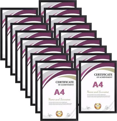 Obrázek produktu pro Fotolijstová sada - černá - 18 kusů - formát A4