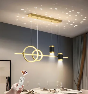 Zdjęcie produktu dla Lampa sufitowa wisząca złota do jadalni nad stół