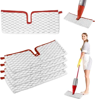 Produktbild von 5 Stš¹ck fš¹r Vileda 1-2 Spraymax Sprš¹hwischer Ersatzbezug Microfaser Set, Wiederverwendbar fš¹r Vileda Wischmopp mit Sprš¹hfunktion, Waschbarer Wischbezug Mop Reinigung Pads, fš¹r alle Hartb?den