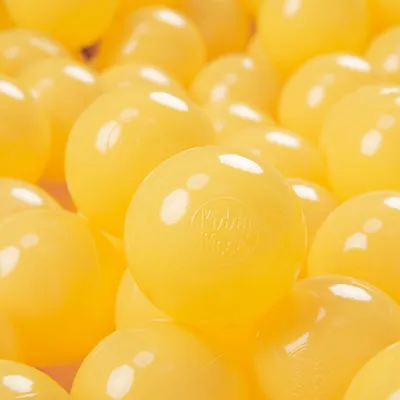 Image de KiddyMoon Kids 700 ∅ 7 cm Boules de jeu pour enfants Boules de bain en plastique  EU, Jaune