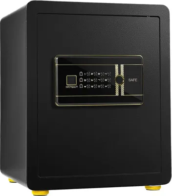 Produktbild von GOPLUS Elektronischer Safe 45L, Feuerfester Möbeltresor mit Zahlenschloß, Schlüßel & Alarmsystem, Wandsafe mit 3 Schloßbolzen & Abnehmbarem Regal für Bargeld & Schmuck, Stahlsafe für Zuhause & Büro