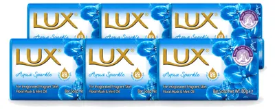 Obrázek produktu pro 6 kusů mýdla Lux Aqua Sparkle – hydratační – 80 g – výhodný balení