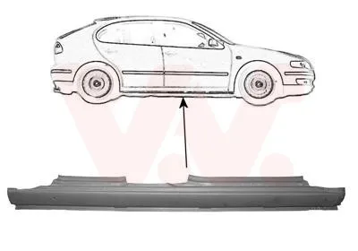 Produktbild von VAN WEZEL 4933104 Schweller Reparaturblech Einstiegblech Rechts für SEAT Leon Schrägheck (1M1) Toledo II Limousine (1M2)
