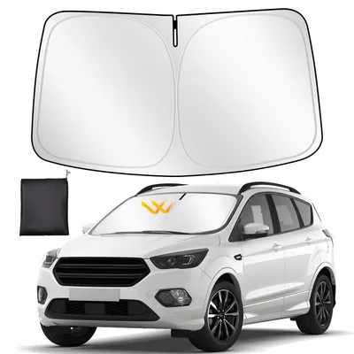 Image de Pare-soleil pour pare-brise Ford Kuga (2020-2024), pliable, renforcé, protection UV, effet rafraîchissant