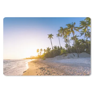 Produktbild von MuchoWow® Schreibtischunterlage Strand - Palme - Sand 60x40 cm - XXL Mauspad - Großes Mauspad