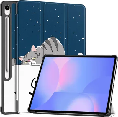 Produktbild von Samsung Galaxy Tab S10 FE Plus Hülle - Coverup Tri-Fold Ständer Klapphülle mit Schlaf/Wach-Funktion - Herz