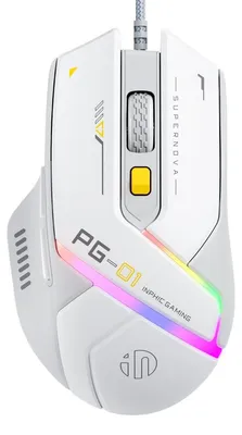 Zdjęcie produktu dla Mysz do gier przewodowa - Ergonomiczna - 12800 DPI - RGB - 6 przycisków makro - Czarna
