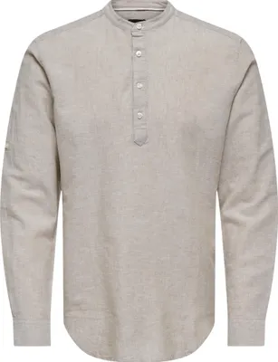 Produktbild von Only & Sons Hemd Slim Fit Freizeithemd Caiden Halfplackt mit Maokragen und kurzer Knopfleiste
