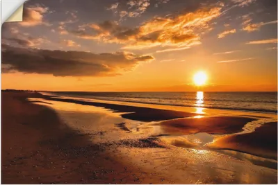 Produktbild von ARTland Wandbild, selbstklebend Sonnenuntergang am Mittelmeer Größe: 60x40 cm