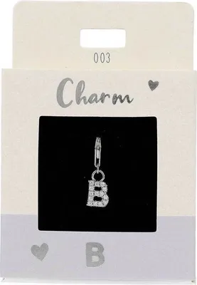 Produktbild von Depesche Charms Express Yourself für Halsketten und Armbänder : B silver/silber Charms Express Yourself für Halsketten und Armbänder: B silver/silber
