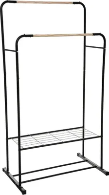 Obrázok produktu pre Stojan na oblečenie z kovu - čierny - 80 x 50 x 150 cm