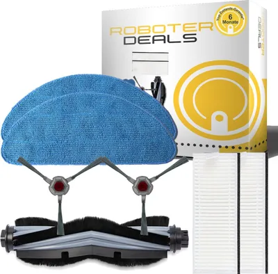 Image de Kit d'accessoires (pièces de rechange) pour aspirateur robot Yeedi K650 (2 brosses latérales, 1 brosse principale, 2 filtres, 2 serpillières)