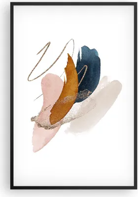 Produktbild von Gerahmtes Poster - Schwarzer Rahmen - Die Farben Abstraktion Stück - 61x91,5 cm - Wand Bild - Wanddeko - Wandbilder - Kunstposter - Wandposter - Bilderrahmen - Bilder - Kunstdruck - P2BPA61x91-5100