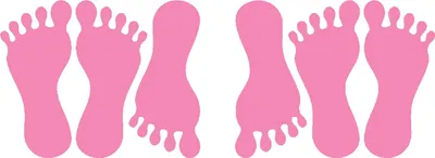 Image de Autocollants pour les pieds, 6 pièces, parcours sensoriel, rose mat
