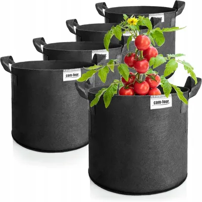 Produktbild von Growbags (3er-Set) 60L Schwarz für Gemüse