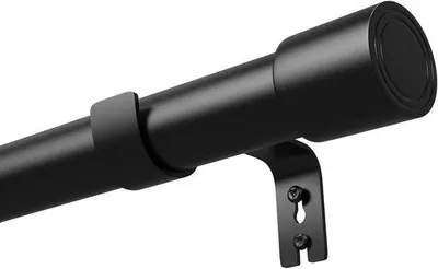 Zdjęcie produktu dla Regulowany czarny karnisz – 1 sztuka – 60–315 cm