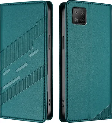 Produktbild von Hülle für Oppo F17 Pro, Kunstleder Brieftaschen Handyhülle mit Kartenfach und Standfunktion Grün