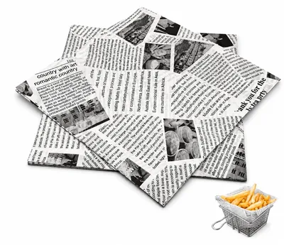 Papier-Lebensmittelverpackung, 100 Stück, 22 x 22 cm, mikrowellengeeignet