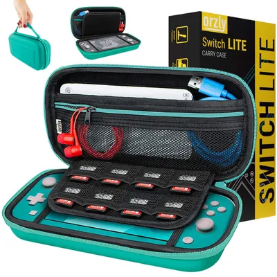 Zdjęcie produktu dla Etui ochronne Orzly kompatybilne z Nintendo Switch Lite (2019) – torba/etui ochronne z twardą obudową do przechowywania konsoli Nintendo Switch Lite i akcesoriów