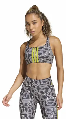 Productafbeelding van Adidas dames sportbeha x Farm Rio Optime, zwart/kristal linnen/unity lime, maat XS