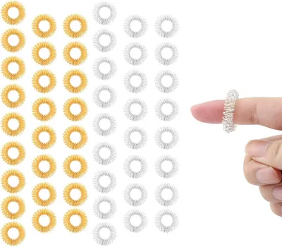 Produktbild von 40Stück Akupressur Ring Set, Massageringe für Finger Akupressurring, Massage Ring für Stress Reduzierstück und Förderung der Durchblutung, Fingermassage oder Zehenmassage