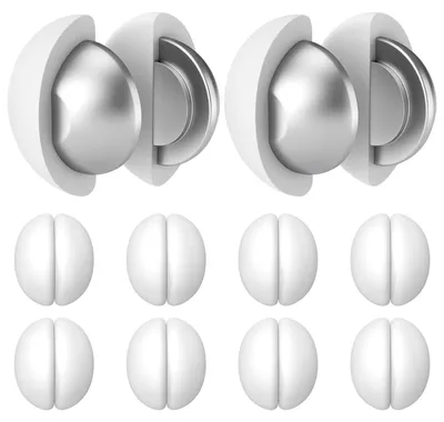 Obrázek produktu pro Magnetické závaží na závěsy do sprchy, 10 párů, bílé