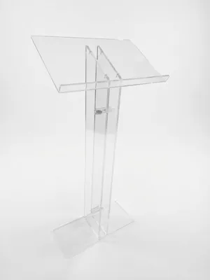 Zdjęcie produktu dla Podium mównica z plexi 5 i 10 mm przezroczysta prosta