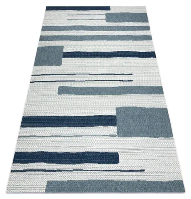 Image de Tapis COLOR 19676369 SISAL lignes beige / bleu bleu 120x170 cm