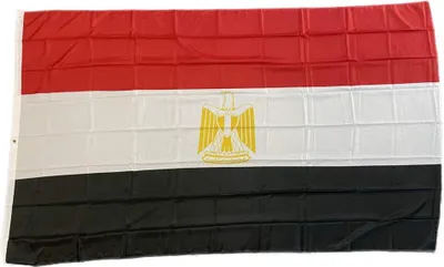 Image de Drapeau XXL Egypte 250 x 150 cm Drapeau avec 3 oeillets 100g/m² poids du tissu