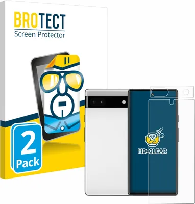 Produktbild von 2x Für Google Pixel 6a (Display+Kamera) Schutzfolie BROTECT Displayschutz Display Schutz Folie Klar Transparent