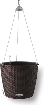 Obrázek produktu pro Lechuza Samozavlažovací závěsný květináč Nido Cottage 28 cm, hnědá (mokka)