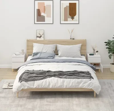 Image de Maison Exclusive - Tables de chevet 2 pièces blanc 40x35x50 cm