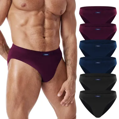 Produktbild von FALARY Herren Slip Baumwolle Unterhosen Männer 6er Pack Mehrfarbig – Größe XL