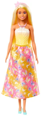 Image de Poupée Barbie MATTEL dans une robe HRR07