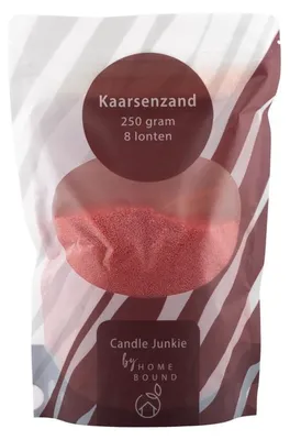Zdjęcie produktu dla HomeBound, proszek do świec, 250 g, z 8 knotami, kolor czerwony