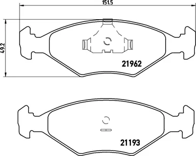 Produktbild von Brembo Bremsbelagsatz, Scheibenbremse Vorderachse P 23 055