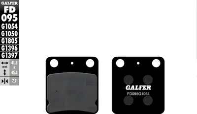 Produktbild von Bremsbeläge Galfer FD095G1054 Semi-Metall vorne für Honda CR R, Vento Phantom 80 - 250 ccm