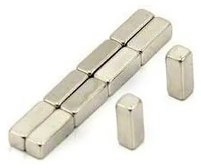 Neodym-Magnete 3x3x8 mm, 45 H, 0,5 kg Zugkraft, 10er-Pack