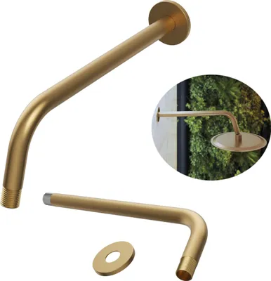 Zdjęcie produktu dla Granitan | Bateria prysznicowa okrągła - 350 mm - Szczotkowane złoto - Elegancki design - Trwała i nowoczesna