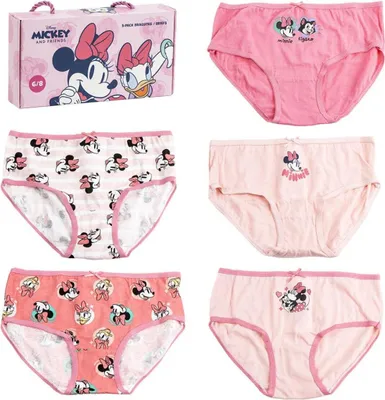 Obrázok produktu pre Disney Minnie Mouse nohavičky detské dievčatá sada 5 bavlnených nohavičiek dievčenské spodné prádlo 4/5 rokov