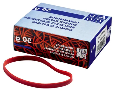 Produktbild von Gummibänder 200 x 6 mm, 1 kg Beutel, rot