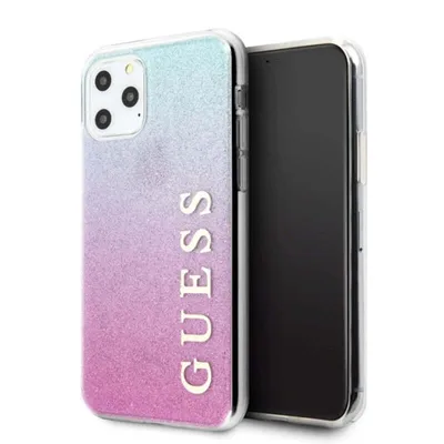 Image de Guess Guhcn65Pcuglpbl Étui rigide Iphone 11 Pro Maxróżowo-Niebieski/Pink Blue Dégradé de paillettes