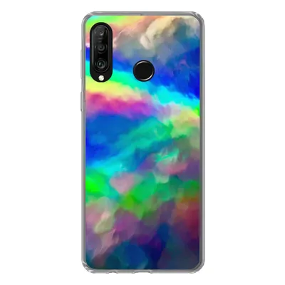 Produktbild von MuchoWow® Handyhülle Schutzhülle Hülle für Huawei P30 Lite Aquarell - Kunst - Psychedelisch Silikon Softcase Handy Hülle - Handyhülle