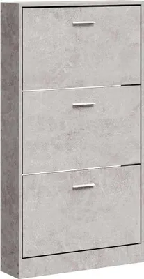 Obrázok produktu pre vidaXL Skriňa na topánky Concrete Grey 59x17x108 cm Drevo Materiál