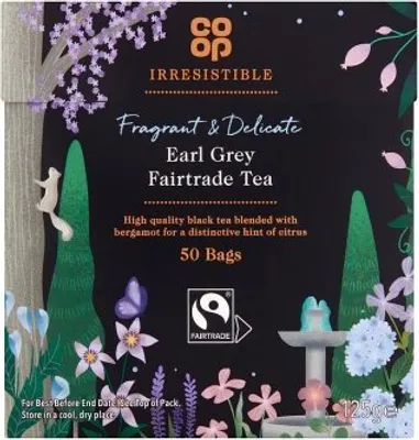 Produktbild von Co-op Irresistible Earl Grey Fairtrade Tea - 50 Bags, 125g