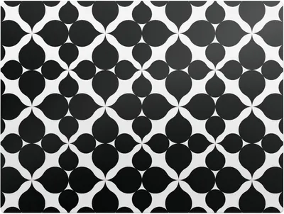 Produktbild von Geometrisches Blumenmuster – Bodenschutzmatte – Rutschfest – Schutzmatte für Büro – Vinylmatte – Stuhlunterlage  – 120 x 90 cm