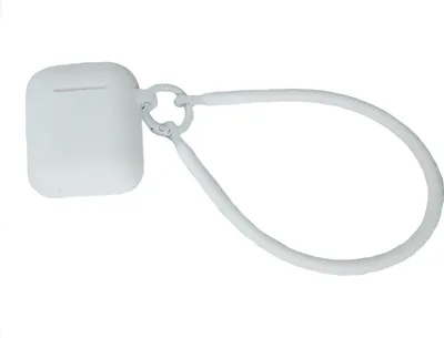 Immagine prodotto di INF Custodia protettiva in silicone per AirPods Pro con laccetto bianco resistente e porta antipolvere